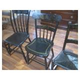 (LRF) 4 Vintage Wood Chairs - 1 Is ...