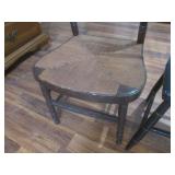 (LRF) 4 Vintage Wood Chairs - 1 Is ...