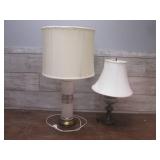 (LRB) 2 Vintage Lamps - 33" and 24"...