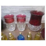 (LRF) Assorted Vintage Colored Glas...