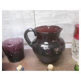 (LRF) Assorted Vintage Colored Glas...