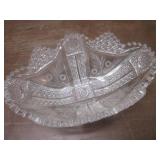 (LRB) Vintage Cut Glass Crystal Obl...