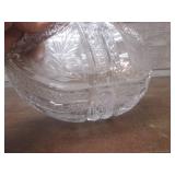 (LRB) Vintage Cut Glass Crystal Obl...
