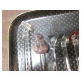 (LRB) Vintage Glass Swizzle Sticks ...