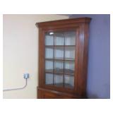 (LRB) Vintage Wood Corner Cabinet w...