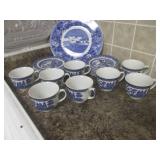 (K) Vintage Blue Willow Johnson Bro...