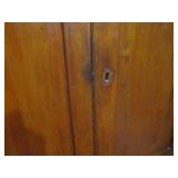 (LRB) Vintage Wood Corner Cabinet w...