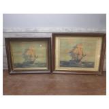 (LRB) 2 Vintage 1927 Framed Gordon ...