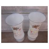 (LRB) Pair of Vintage Hand-Painted ...