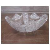 (LRB) Vintage Cut Glass Crystal Obl...