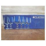 (LRB) 6 Claudia 12oz Glass Goblets ...