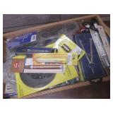 (K) Wood Tray Full of Assorted Art ...