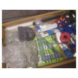 (K) Wood Tray Full of Assorted Art ...