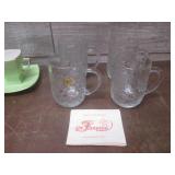 (K) 5 Cup and Plate Sets and 4pc Fa...