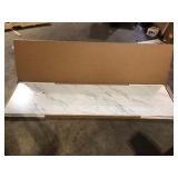 Hampton Bay 8 ft Straight Laminate Countertop Kit Included in Gloss Calcutta Marble  Customer Returns See Pictures