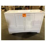 Glacier Bay Lancaster 49 in. Single Sink White Bath Vanity with White Cultured Marble Top (Assembled)  Customer Returns See Pictures