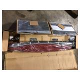 Hampton Bay 8 ft. Square Aluminum and Steel Cantilever Offset Outdoor Patio Umbrella in Chili Red Customer Returns See Pictures