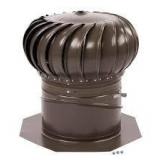 Master Flow 12 in. Weathered Wood Galvanized Steel Internally Braced Dual-Bearing Wind Roof Turbine  Customer Returns See Pictures