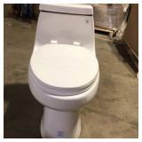Glacier Bay One-Piece 1.1 GPF/1.6 GPF Dual Flush Elongated Toilet in White Seat IncludedCustomer Returns See Pictures