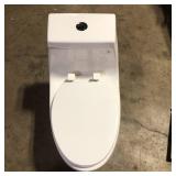 Glacier Bay One-Piece 1.1 GPF/1.6 GPF Dual Flush Elongated Toilet in White Seat IncludedCustomer Returns See Pictures