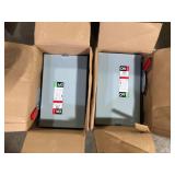 Lot of SHOP BLACK FRIDAY DEALS ABB 60 Amp 240-Volt Fusible Outdoor General-Duty Safety Switch (TG3222R)   Customer Returns See Pictures