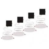 Lot of Commercial Electric Premium Series 6 in. LED, 2-Level Lumen Select, Ultraslim Canless Recessed Light, Adjustable CCT (4-Pack)   Customer Returns See Pictures