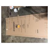 Andersen 35-1/2 in. x 77-9/16 in. 400 Series White Frenchwood Gliding Patio Door, Aluminum Insect Screen  Customer Returns See Pictures