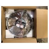 Oaks Aura 20in. LED Indoor Black Bladeless Low Profile Ceiling Fan Flush Mount Smart App Remote Control Dimmable Lighting Customer Returns See Pictures