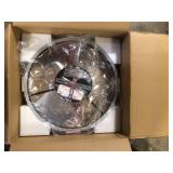 Oaks Aura 20in. LED Indoor Black Bladeless Low Profile Ceiling Fan Flush Mount Smart App Remote Control Dimmable Lighting Customer Returns See Pictures