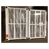 Lot of HDX 5-Tier Easy Assembly Multi-purpose Plastic Garage Storage Shelving Unit in Gray (36 in. W x 72 in. H x 24 in. D) Customer Returns See Pictures