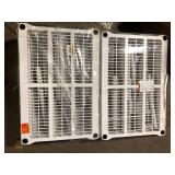 Lot of HDX 5-Tier Easy Assembly Multi-purpose Plastic Garage Storage Shelving Unit in Gray (36 in. W x 72 in. H x 24 in. D) Customer Returns See Pictures