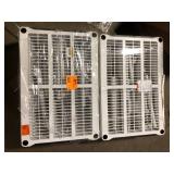 Lot of HDX 5-Tier Easy Assembly Multi-purpose Plastic Garage Storage Shelving Unit in Gray (36 in. W x 72 in. H x 24 in. D) Customer Returns See Pictures