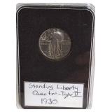 1930 Standing Liberty Quarter in Excellent Condition