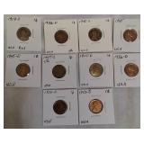 Wheat pennies! Perfect addition to your collection, featuring various years and mints.