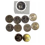 This lot is in A/U condition and includes 1958 Lincoln pennies, early 1960s quarters, and 1979-S Susan B. Anthony dollars.