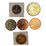 Here is a great collection of quality tokens and fine copper rounds. You will find an impressive set of coins!
