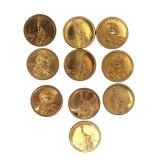 Mixed Lot of Gold Dollar Coins from Different Years, featuring various M/M varieties from different collections!