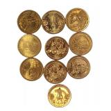 Mixed Lot of Gold Dollar Coins from Different Years, featuring various M/M varieties from different collections!