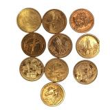 Mixed Lot of Gold Dollar Coins from Different Years, featuring various M/M varieties from different collections!