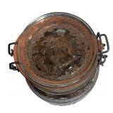 Estate wheat pennies, various dates and mint marks, over 4 lbs without the jar. 600+ pennies.