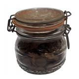 Estate wheat pennies, various dates and mint marks, over 4 lbs without the jar. 600+ pennies.