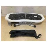 Costway Black Manicure Nail Table, Portable Station Desk w/Carrying Bag, Soft Wrist Pad, Storage Drawer, Lockable Casters, Spa Salon Workstation Equipment