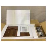 SILKYDRY Computer Desk with Power Outlet and Drawers, 43" Home Office Desks, Farmhouse Writing Study Workstation for Teens, Small Computer Desk for Small Spaces (Walnut)