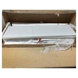 POWERSTONE Bathroom Storage Cabinet, Freestanding Floor Cabinet Organizer with Glass Doors & Adjustable Shelf, Wooden Kitchen Pantry Cupboard for Living Room, Bathroom, Office, Entryway White (?30.48 