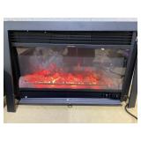 COSTWAY Electric Fireplace Inserts 33-inch Wide, 750W/1500W Wall Recessed and Freestanding Fireplace with 3 Flame Colors, 5 Brightness Settings, 8H Timer, Remote Control, Heater for Indoor Use