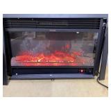 COSTWAY Electric Fireplace Inserts 33-inch Wide, 750W/1500W Wall Recessed and Freestanding Fireplace with 3 Flame Colors, 5 Brightness Settings, 8H Timer, Remote Control, Heater for Indoor Use