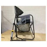 GCI Outdoor Freestyle Rocker Foldable Rocking Camp Chair, Heathered Pewter