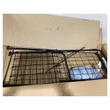 COSTWAY Folding Shopping Cart, Metal Grocery Cart with Extra Basket, 360° Swiveling Front Wheels & Comfortable Handle, Light Weight Collapsible Utility Cart for Laundry, Camping (Black) (USED, Maybe 