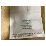 COSTWAY Folding Shopping Cart, Metal Grocery Cart with Extra Basket, 360° Swiveling Front Wheels & Comfortable Handle, Light Weight Collapsible Utility Cart for Laundry, Camping (Black) (USED, Maybe 