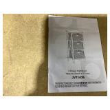 COSTWAY JV11436CF 3 Tier Nightstand with 3 Seagrass Baskets Narrow X-Design